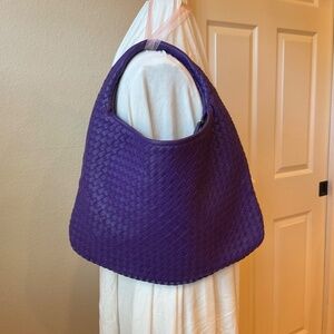 Bottega Veneta Intrecciato Large Hobo in Violet Purple